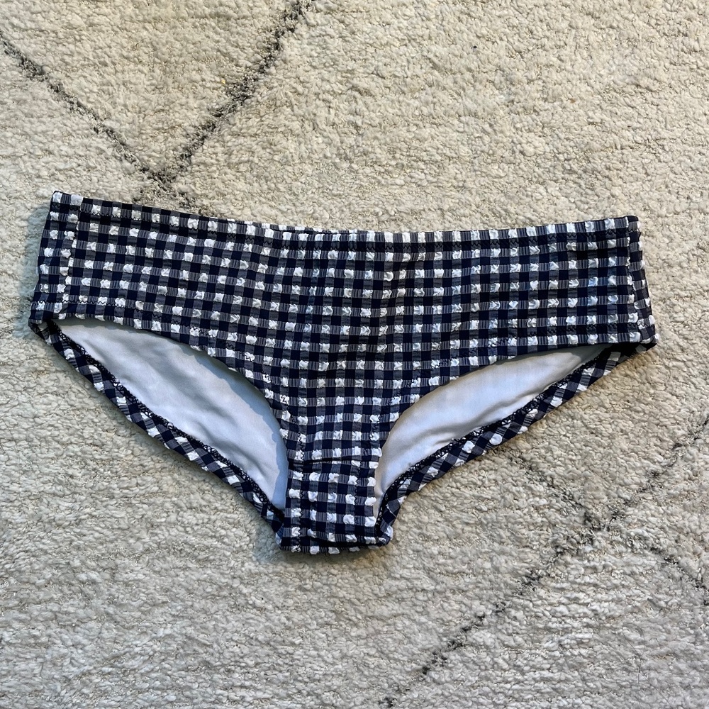 J. Crew Full Coverage Gingham Bikini Bottom